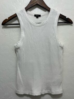 Rails The Racer Ribbed Tank in White Size S